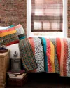 Triangle Home Boho Stripe 3pc Quilt Set In Multi