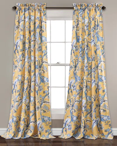 Triangle Home Dolores Room Darkening Window Curtain Panels In Blue