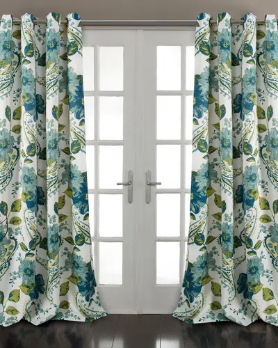 Triangle Home Floral Paisley Room Darkening Window Curtain Panels In Multi
