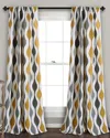 Triangle Home Mid Century Geo Room Darkening Window Curtain Panels