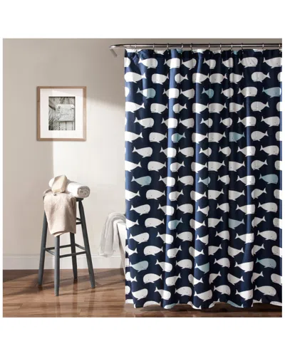 Triangle Home Whale Shower Curtain In Blue