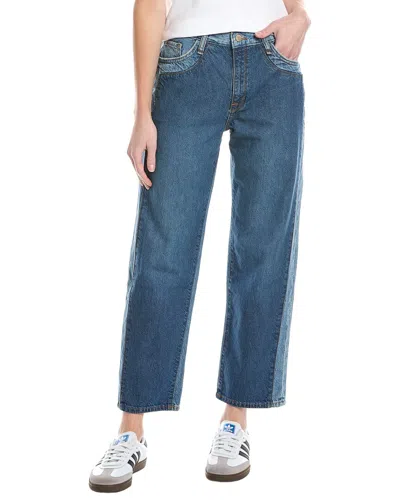 Triarchy Birkin Mid-rise Shadow Indigo Straight Jean In Blue