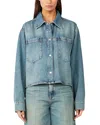 Triarchy Bryce Cropped Overshirt In Blue