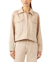 Triarchy Carla Cropped Jean Jacket In Coco Mousse In Multi