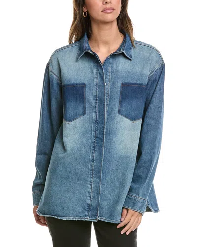 Triarchy Charlotte Oversized Denim Shirt In Blue
