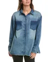 Triarchy Charlotte Oversized Denim Shirt In Blue