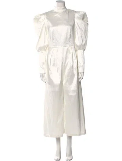 Pre-owned Triarchy Crew Neck Jumpsuit In White
