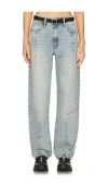 Triarchy Birkin Mid Rise Straight Leg In Blue