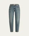 Triarchy Goldie Mid-rise Darted Straight-leg Jeans In Malibu Vintage Indigo