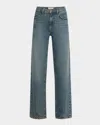 Triarchy Goldie Mid-rise Darted Straight-leg Jeans In Malibu Vintage Indigo