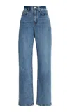 Triarchy High-rise Straight-leg Jeans In Blue