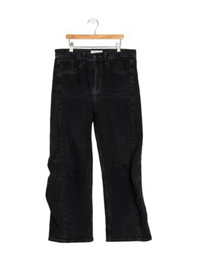 Pre-owned Triarchy High-rise Flared Jeans In Black