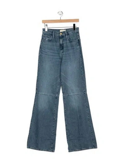 Pre-owned Triarchy High-rise Flared Jeans In Blue