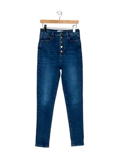 Pre-owned Triarchy High-rise Skinny Leg Jeans In Blue