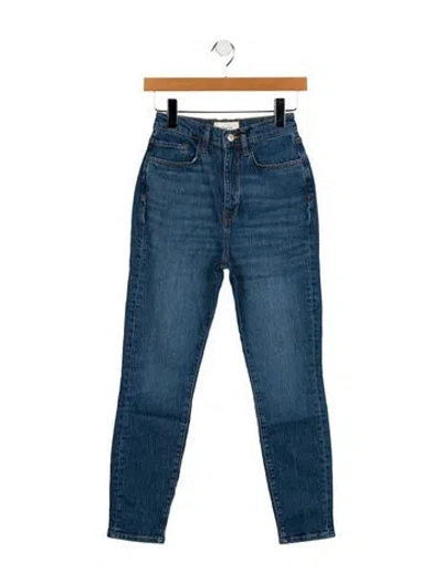 Pre-owned Triarchy High-rise Skinny Leg Jeans In Blue