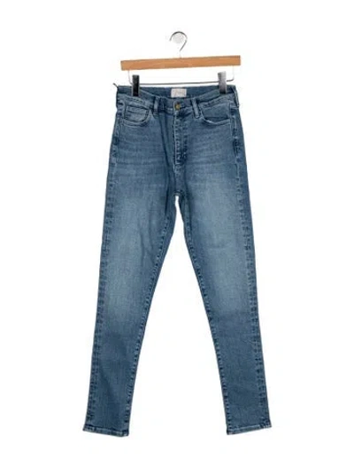 Pre-owned Triarchy High-rise Skinny Leg Jeans In Blue