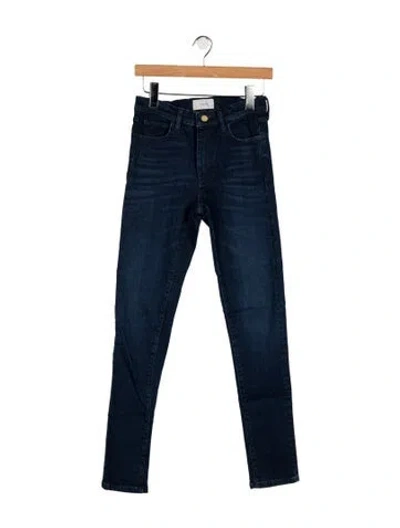 Pre-owned Triarchy High-rise Skinny Leg Jeans In Blue