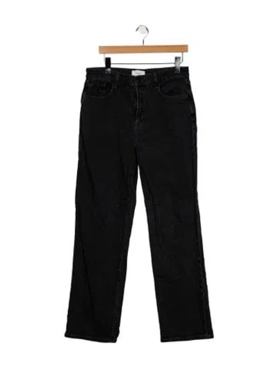 Pre-owned Triarchy High-rise Straight Leg Jeans In Black