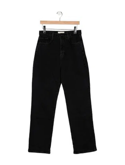 Pre-owned Triarchy High-rise Straight Leg Jeans In Black