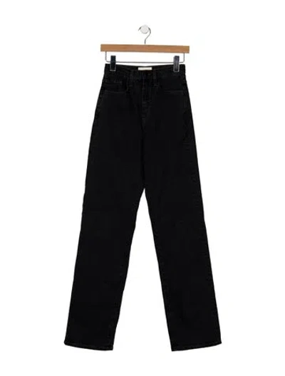 Pre-owned Triarchy High-rise Straight Leg Jeans In Black