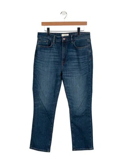 Pre-owned Triarchy High-rise Straight Leg Jeans In Blue