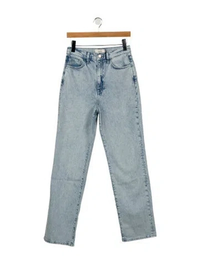 Pre-owned Triarchy High-rise Straight Leg Jeans In Blue