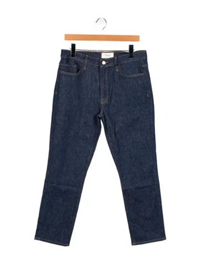 Pre-owned Triarchy High-rise Straight Leg Jeans In Blue