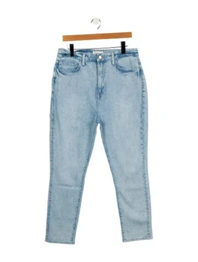 Pre-owned Triarchy High-rise Straight Leg Jeans In Blue