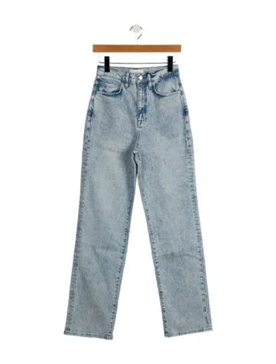 Pre-owned Triarchy High-rise Straight Leg Jeans In Blue