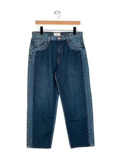 Pre-owned Triarchy High-rise Straight Leg Jeans In Blue