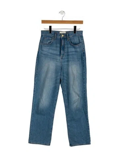 Pre-owned Triarchy High-rise Straight Leg Jeans In Blue