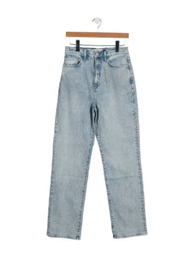 Pre-owned Triarchy High-rise Straight Leg Jeans In Blue