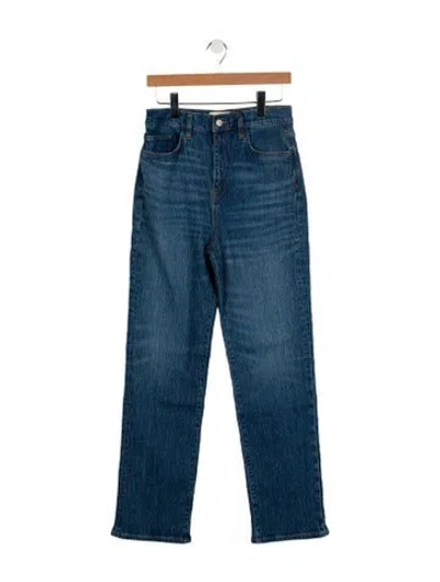 Pre-owned Triarchy High-rise Straight Leg Jeans In Blue