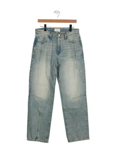 Pre-owned Triarchy High-rise Straight Leg Jeans In Blue