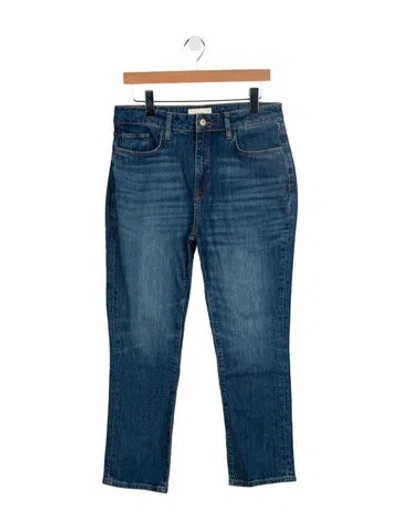 Pre-owned Triarchy High-rise Straight Leg Jeans In Blue