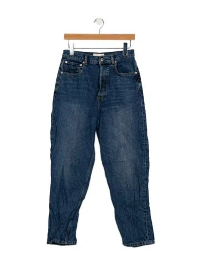 Pre-owned Triarchy High-rise Straight Leg Jeans In Blue