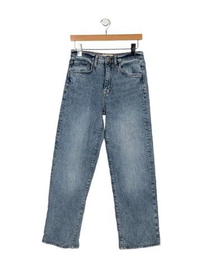 Pre-owned Triarchy High-rise Straight Leg Jeans In Blue