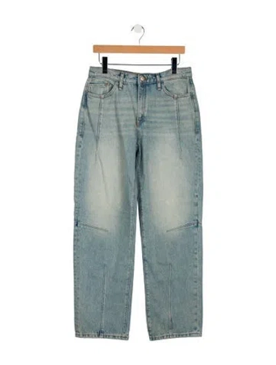 Pre-owned Triarchy High-rise Straight Leg Jeans In Blue