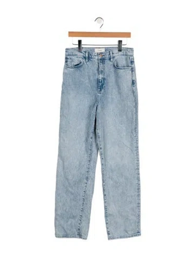 Pre-owned Triarchy High-rise Straight Leg Jeans In Blue