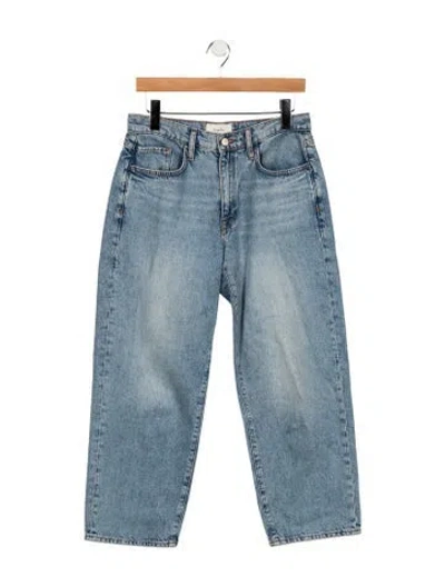 Pre-owned Triarchy High-rise Straight Leg Jeans In Blue