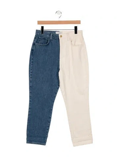 Pre-owned Triarchy High-rise Straight Leg Jeans In Blue