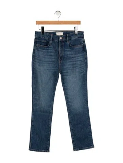 Pre-owned Triarchy High-rise Straight Leg Jeans In Blue