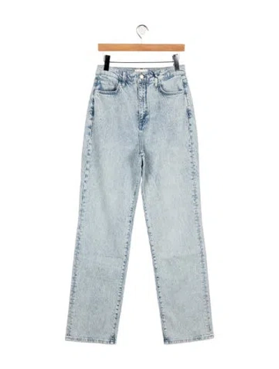 Pre-owned Triarchy High-rise Straight Leg Jeans In Blue