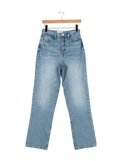 Pre-owned Triarchy High-rise Straight Leg Jeans In Blue