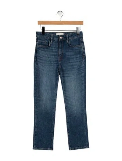 Pre-owned Triarchy High-rise Straight Leg Jeans In Blue