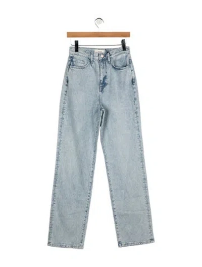 Pre-owned Triarchy High-rise Straight Leg Jeans In Blue