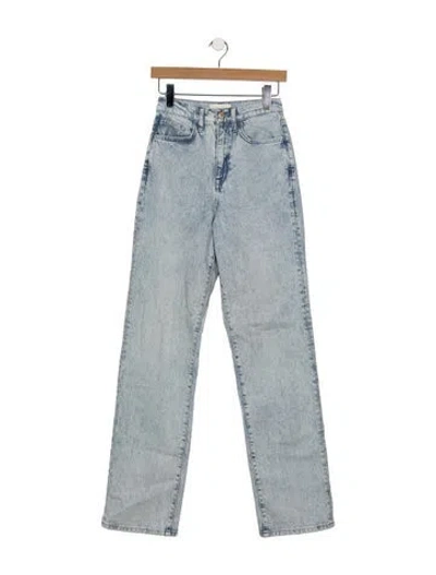 Pre-owned Triarchy High-rise Straight Leg Jeans In Blue