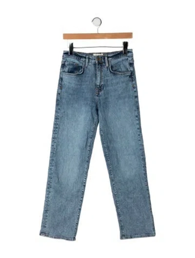 Pre-owned Triarchy High-rise Straight Leg Jeans In Blue