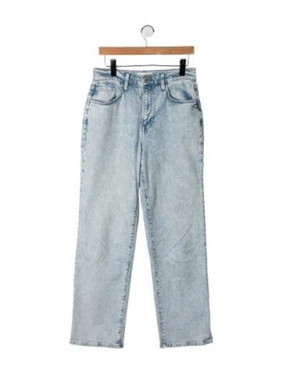 Pre-owned Triarchy High-rise Straight Leg Jeans In Blue