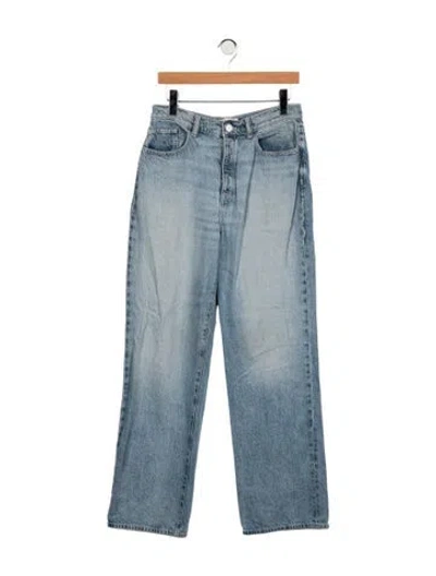 Pre-owned Triarchy High-rise Straight Leg Jeans In Blue